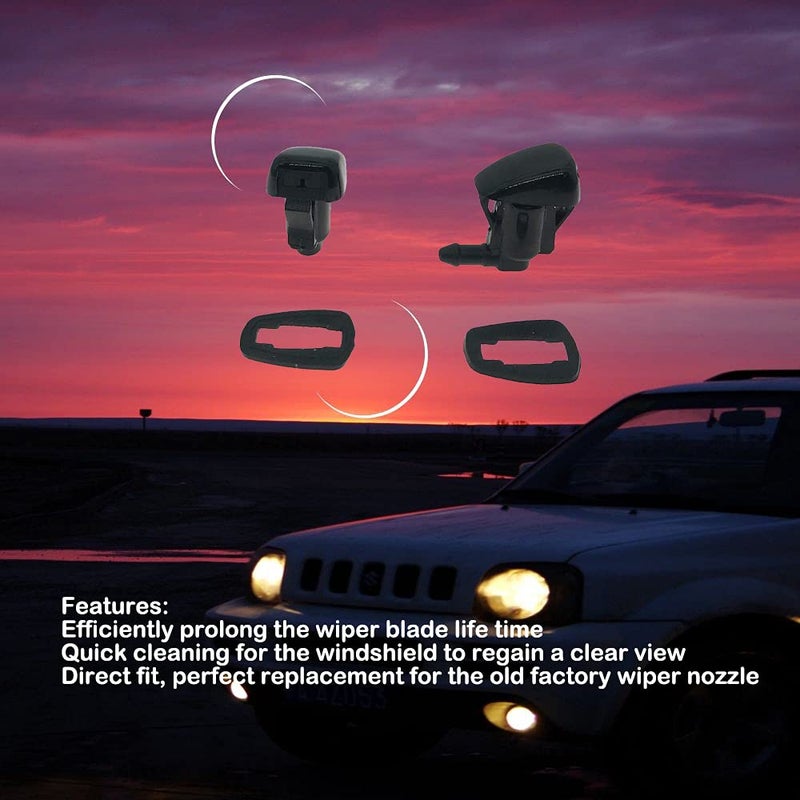 Syconeer 85381-AE020 Pack of 2 Windshield Washer Sprayer Nozzle Kit for 2004-2010 Sienna Replace OE 85381AE020 - Image 3